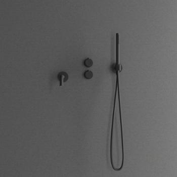 Primy Harmonized 4 komplet indbygningsbrusesæt m/håndbruser og kartud, Coal